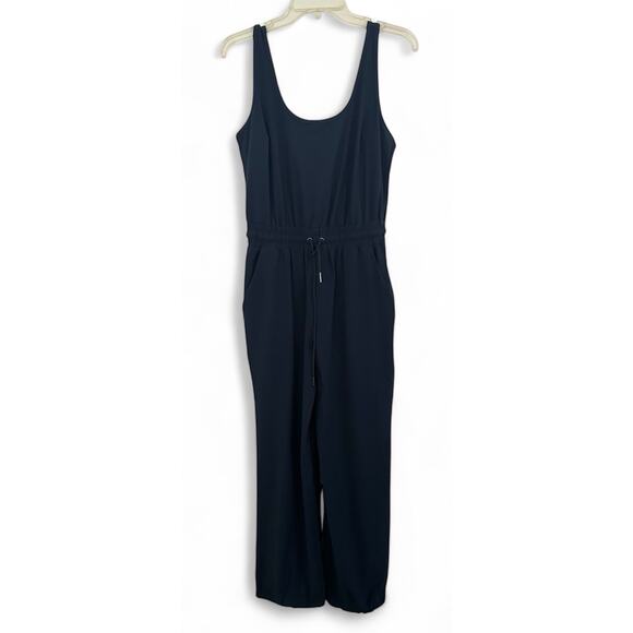 Abercrombie & Fitch Navy Blue Sleeveless Traveler Jumpsuit Small - Picture 3 of 14